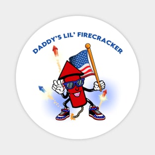 Daddy's Lil' Firecracker Kids 4th of July Magnet